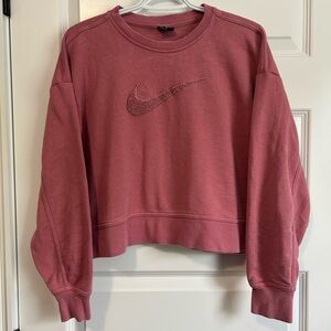 Nike Dusty Rose Cropped Crewneck Sweater
